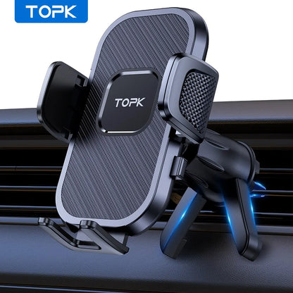 5-Second Secure Car Phone Holder - Gravity Stand for iPhone, Xiaomi, Samsung - Dashboard & Windshield Mount