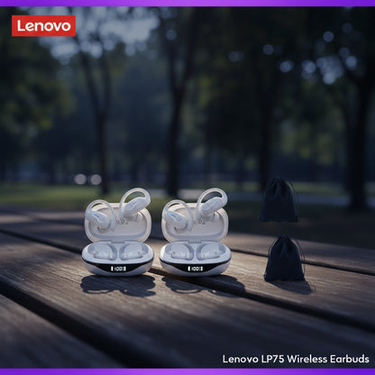 Original Lenovo LP75 TWS Bluetooth V5.3 Headphones Wireless LED Digital Display Earphones Noise Reduction Waterproof Headset New