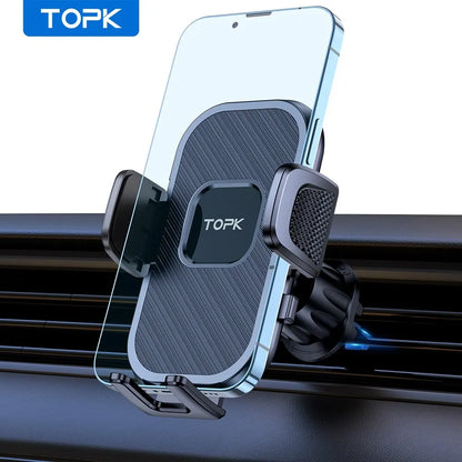 5-Second Secure Car Phone Holder - Gravity Stand for iPhone, Xiaomi, Samsung - Dashboard & Windshield Mount