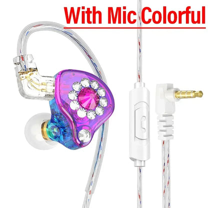 Original QKZ AK6 In Ear Earphone 6 Dynamic Driver Unit Headphone With Mic Stereo Sports HIFI Subwoofer Headset Monitor Earbuds