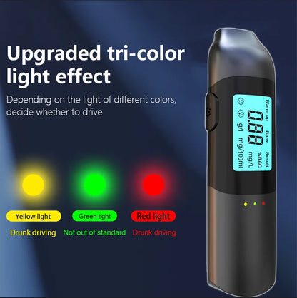 Portable Breathalyzer Professional Breath Alcohol Tester LCD Display Detector for Drunk Driving Car Electronics Alcohol Test